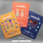 Carte zones mobilisées Tribu Minute’Mouv routines sportives enfant pour découvrir les parties du corps activité physique sans écran 2-8 ans box découverte