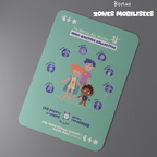 Carte zones mobilisées Tribu Minute’Mouv routines sportives enfant pour découvrir les parties du corps activité physique sans écran 2-8 ans
