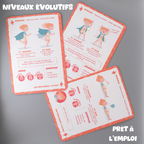 Cartes routines sportives enfant Tribu Minute’Mouv avec niveaux évolutifs prêtes à l’emploi pour activité physique sans écran 4-5 ans