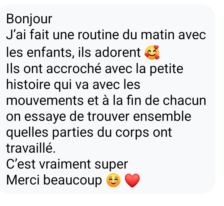 avis à chaud d'une maman qui a acheté et utilisé la box routines sportives avec ses enfants