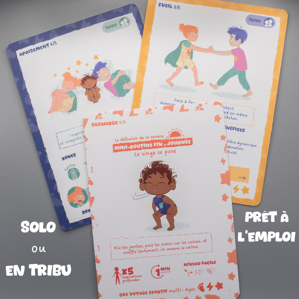 activité enfant sans écran prête à l’emploi à faire seul ou en famille routines simples et flexibles Tribu Minute’Mouv