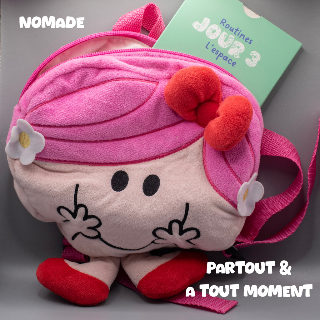 Carte routine sportive enfant Tribu Minute’Mouv dans un sac à dos, activité physique sans écran 2-8 ans à emporter partout pratique