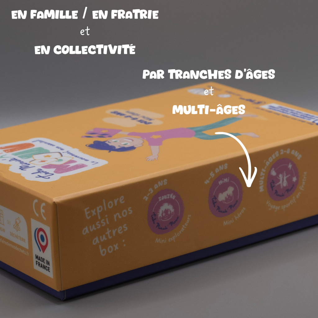 Jeu enfant sans écran en famille fratrie ou collectivité avec routines adaptées par âge et multi-âges Tribu Minute’Mouv sport