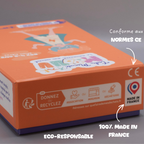 Box enfant sport sans écran conforme normes CE fabriquée en France écoresponsable Tribu Minute’Mouv 4-5 ans