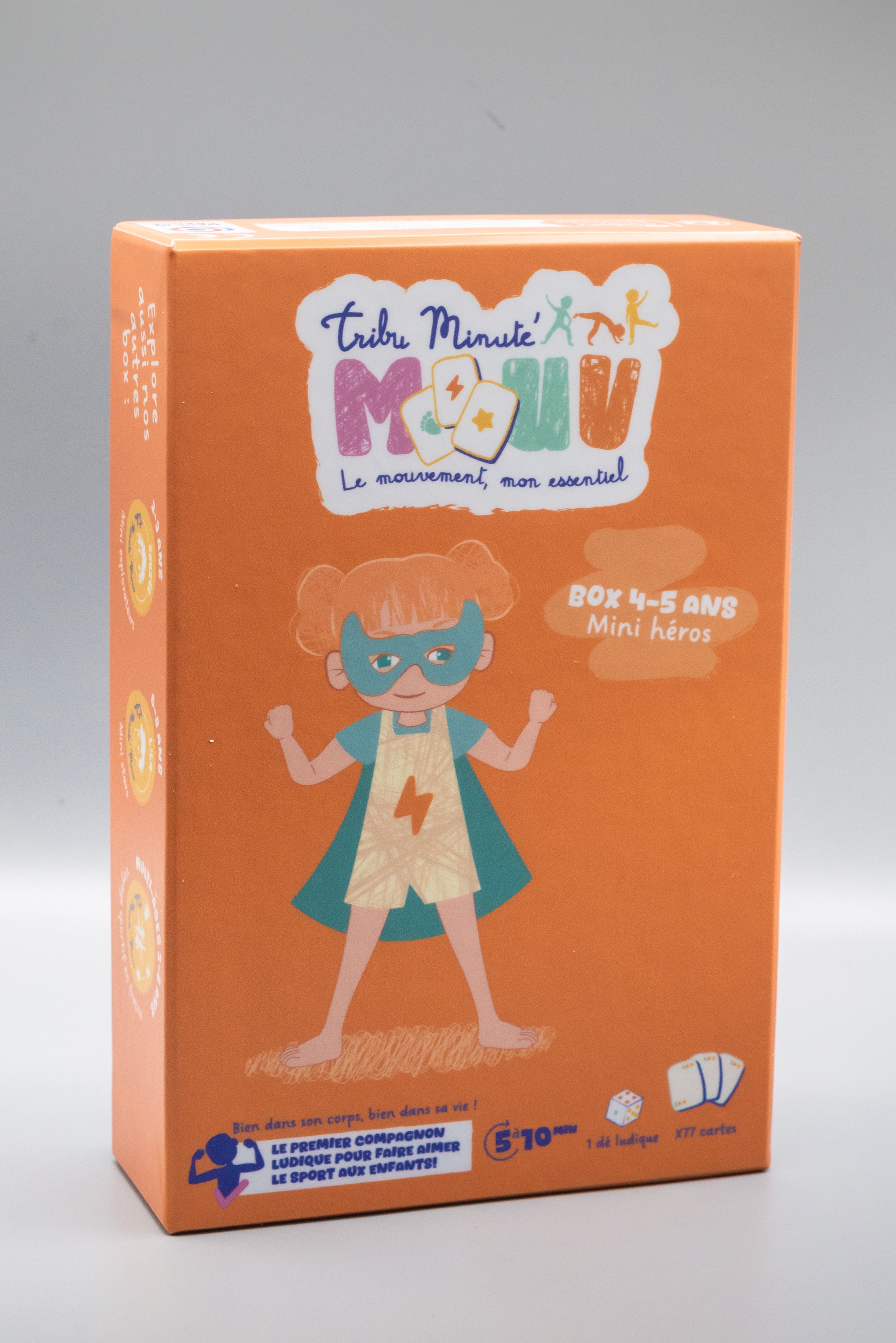 Box Tribu Minute’Mouv multi-âges 4-5 ans jeu sans écran avec routines sportives enfants pour activité physique ludique en famille